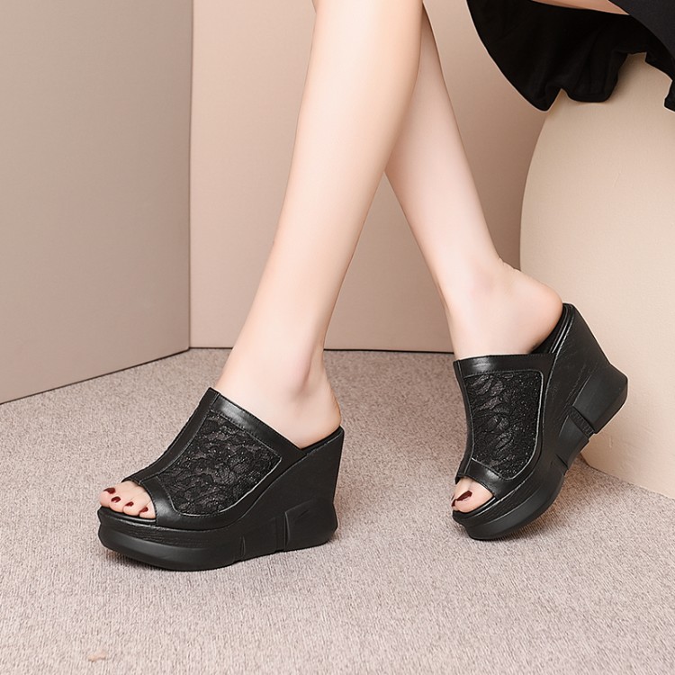 Minimalist Low Wedge Slippers with Leather Upper - Style i.html - Image 5