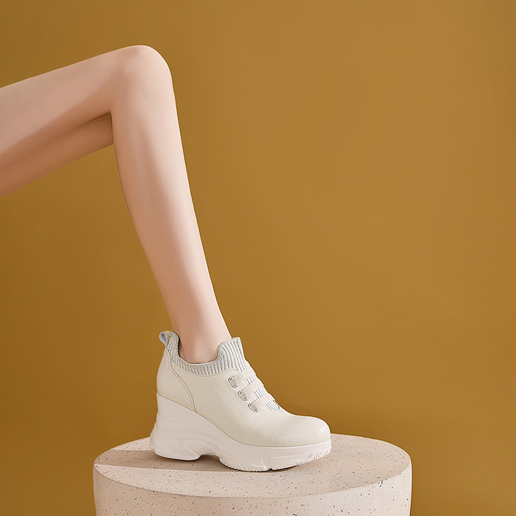Women's High Heel Wedge Pumps with Cutout Detail - Image 2